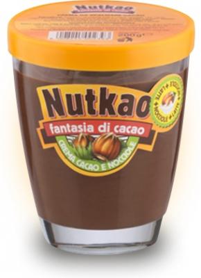 Шоколадная паста Nutkao Domino Glass cocoa spread 200 грамм