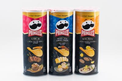 Чипсы 3 в 1 Pringles со вкусом куриного рулета/стейк барбекю/картофельного пюре с черным трюфелем (Китай) 80г