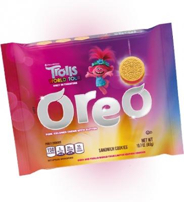 Печенье Oreo Trolls World Tour Pink Glitter 303 гр